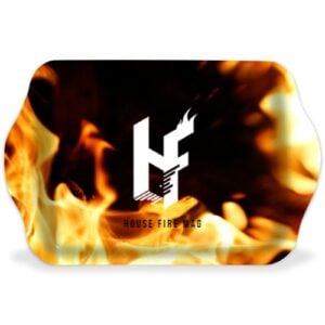 House Fire Mag Rolling Tray - 8x5 - Fire and Logo