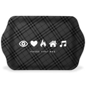 House Fire Rolling Tray - I Love Fire House Music (icons/plaid)