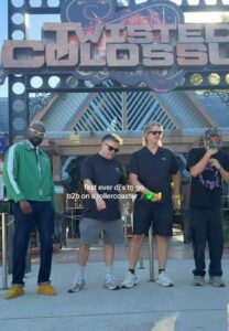 b2b on a roller coaster, house music, tech house, six flags, magic mountain