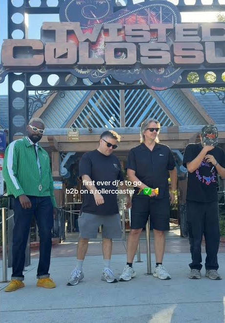 b2b on a roller coaster, house music, tech house, six flags, magic mountain